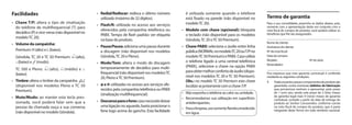 Facilidades                                        • Redial/Rediscar: redisca o último número             é utilizada somente quando o telefone
                                                     utilizado (máximo de 32 dígitos).                    está fixado na parede (não disponível no        Termo de garantia
• Chave T/P: altera o tipo de sinalização                                                                 modelo TC 20).                                  Para a sua comodidade, preencha os dados abaixo, pois,
                                                   • Flash/R: utilizada no acesso aos serviços                                                            somente com a apresentação deste em conjunto com a
  do telefone de multifrequencial (T) para
                                                     oferecidos pela companhia telefônica ou            • Modelo com chave (opcional): bloqueia           nota fiscal de compra do produto, você poderá utilizar os
  decádico (P) e vice-versa (não disponível no                                                                                                            benefícios que lhe são assegurados.
                                                     PABX. Tempo de flash padrão: ver etiqueta            o teclado (não disponível para os modelos
  modelo TC 20).                                                                                                                                          ________________________________________________
                                                     na base do produto.                                  Gôndola, TC 20 e TC 50 Premium).
• Volume da campainha:                                                                                                                                    Nome do cliente:
                                                   • Pause/Pausa: adiciona uma pausa durante            • Chave PABX: seleciona o áudio entre linha       Assinatura do cliente:
  Premium: H (alto) e L (baixo).                     a discagem (não disponível nos modelos               pública (NORMAL no modelo TC 20 ou T/P no       Nº da nota fiscal:
  Gôndola, TC 20 e TC 50 Premium:        (alto),     Gôndola, TC 20 e Pleno).                             modelo TC 50 Premium) e PABX. Caso utilize      Data da compra:
                                                                                                          o telefone ligado a uma central telefônica      Modelo:                          Nº de série:
   (baixo) e (mudo).                               • Mode/Tom: altera o modo de discagem                                                                  Revendedor:
                                                     temporariamente de decádico para multi-              (PABX), selecione a chave na opção PABX
  TC 500 e Pleno:       (alto),    (médio) e                                                              para obter melhor conforto de áudio (dispo-
                                                                                                                                                          ________________________________________________
  (baixo).                                           frequencial (não disponível nos modelos TC                                                           Fica expresso que esta garantia contratual é conferida
                                                     20, Pleno e TC 50 Premium).                          nível nos modelos TC 20 e TC 50 Premium).       mediante as seguintes condições:
• Timbre: altera o timbre da campainha                                                                    Obs.: no modelo TC 50 Premium esta chave        1    Todas as partes, peças e componentes do produto são
  (disponível nos modelos Pleno e TC 50            •      e #: utilizadas no acesso aos serviços ofe-     localiza-se juntamente com a chave T/P.              garantidas contra eventuais defeitos de fabricação
  Premium).                                            recidos pela companhia telefônica ou PABX                                                               que porventura venham a apresentar, pelo prazo
                                                       (sinalização multifrequencial).                  • Não exponha o telefone ao calor ou umidade.          de 1 (um) ano, sendo este prazo de 3 (três) meses
• Mute/Mudo: ao manter esta tecla pres-                                                                                                                        de garantia legal mais 9 (nove) meses de garantia
                                                                                                        • Recomendamos sua utilização em superfícies           contratual, contado a partir da data de entrega do
  sionada, você poderá falar sem que a             • Descanso para o fone: caso necessite deixar          antiderrapantes.                                     produto ao Senhor Consumidor, conforme consta
  pessoa da chamada ouça a sua conversa              uma ligação no aguardo, basta posicionar o                                                                na nota fiscal de compra do produto, que é parte
                                                                                                        • Para a limpeza, use somente flanela umedecida        integrante deste Termo em todo território nacional.
  (não disponível no modelo Gôndola).                fone logo acima do gancho. Esta facilidade           em água.
 