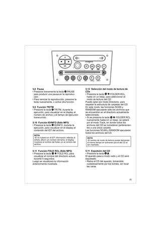 Manual do usuário Player Vectra CDP2500