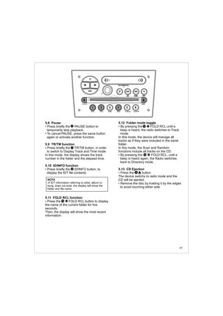 Manual do usuário Player Vectra CDP2500