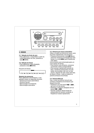 Manual do usuário Player Vectra CDP2500