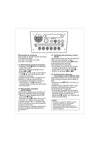Manual do usuário Player Vectra CDP2500