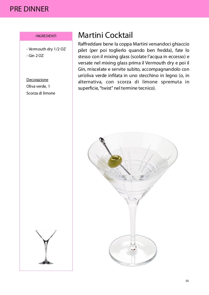 Manuale e ricettario cocktail