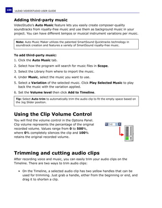 Manuale Ulead Videostudio 11 Plus