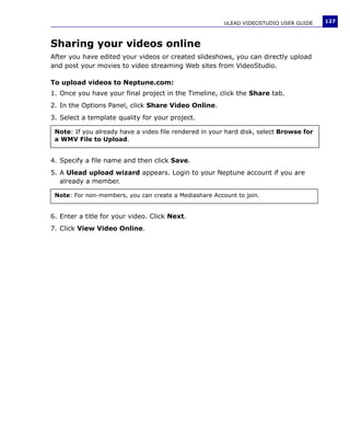 Manuale Ulead Videostudio 11 Plus