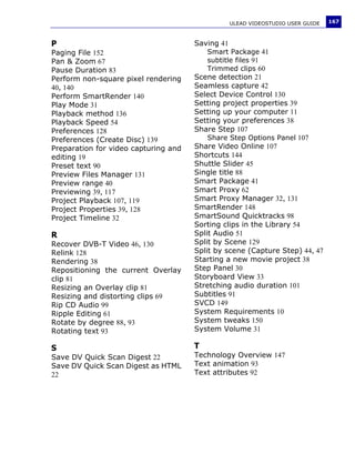 Manuale Ulead Videostudio 11 Plus