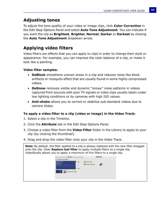 Manuale Ulead Videostudio 11 Plus