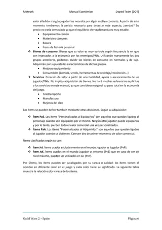 Manual de microeconomía de Guild Wars 2 | PDF