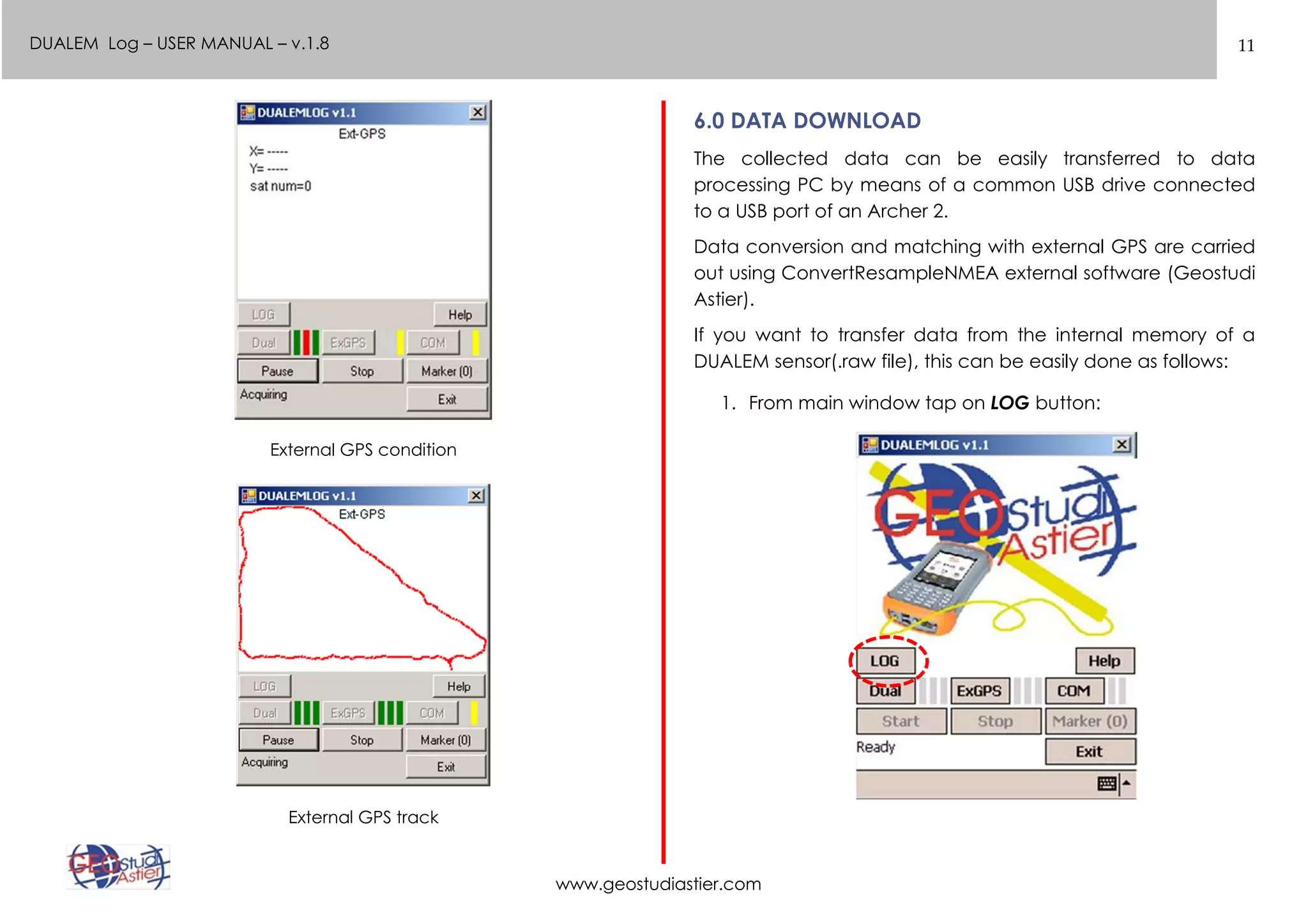 DualEM LOG software manual 1.8 | PDF