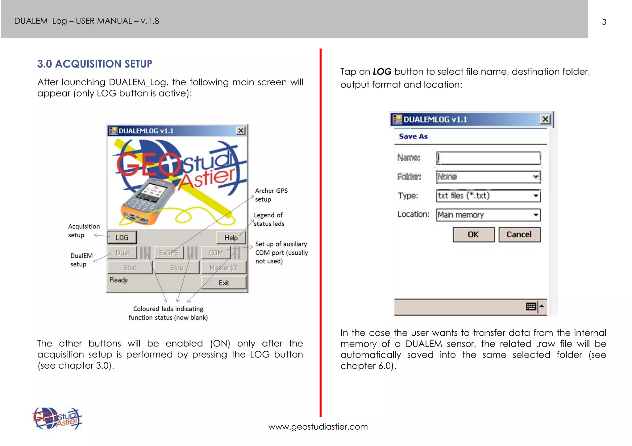 DualEM LOG software manual 1.8 | PDF