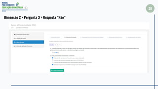 MANUAL
PDDE INTERATIVO
EDUCAÇÃO CONECTADA
38
2022
Dimensão 2 > Pergunta 3 > Resposta “Não”
 