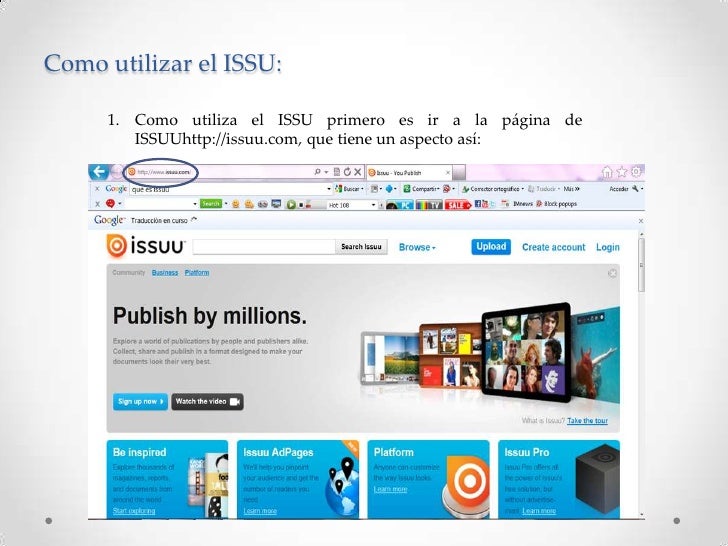 Resultado de imagen de como usar issuu