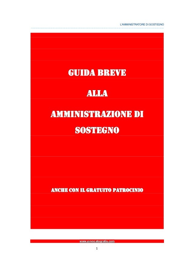 Guida Breve Allamministratore Di Sostegno