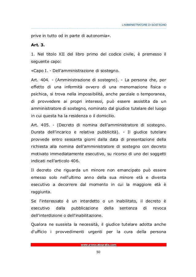 Guida Breve Allamministratore Di Sostegno