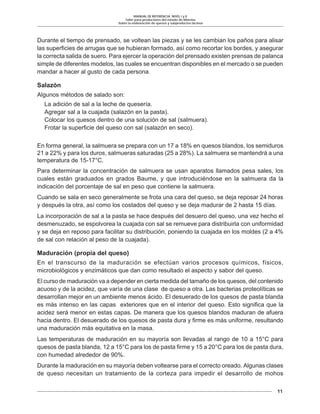 MANUAL DE REFERENCIA NIVEL I y II
Taller para productores del estado de Morelos
Sobre la elaboración de quesos y subproduc...