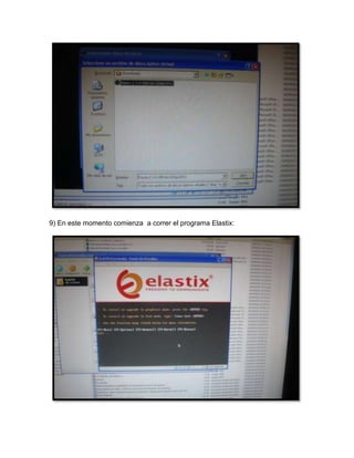 9) En este momento comienza a correr el programa Elastix:
 