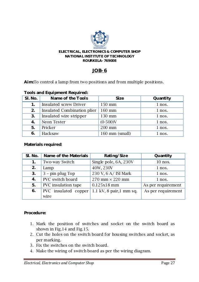 Manual electrical 1styr 09-25