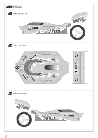 6   Adesivi


    01 Vista da sinistra




    02 Vista dall’alto




    03 Vista da destra




5
 