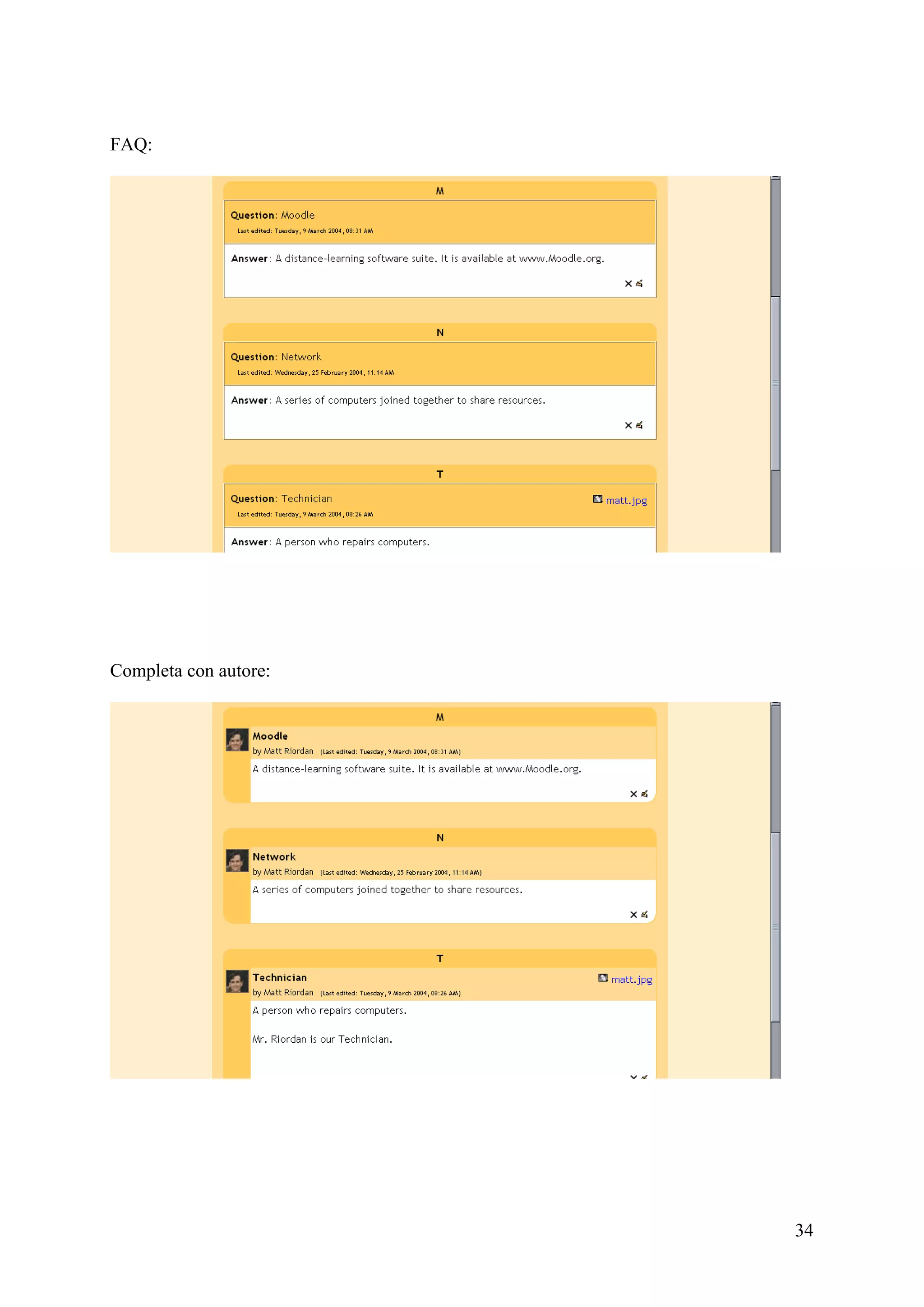 FAQ:




Completa con autore:




                       34
 