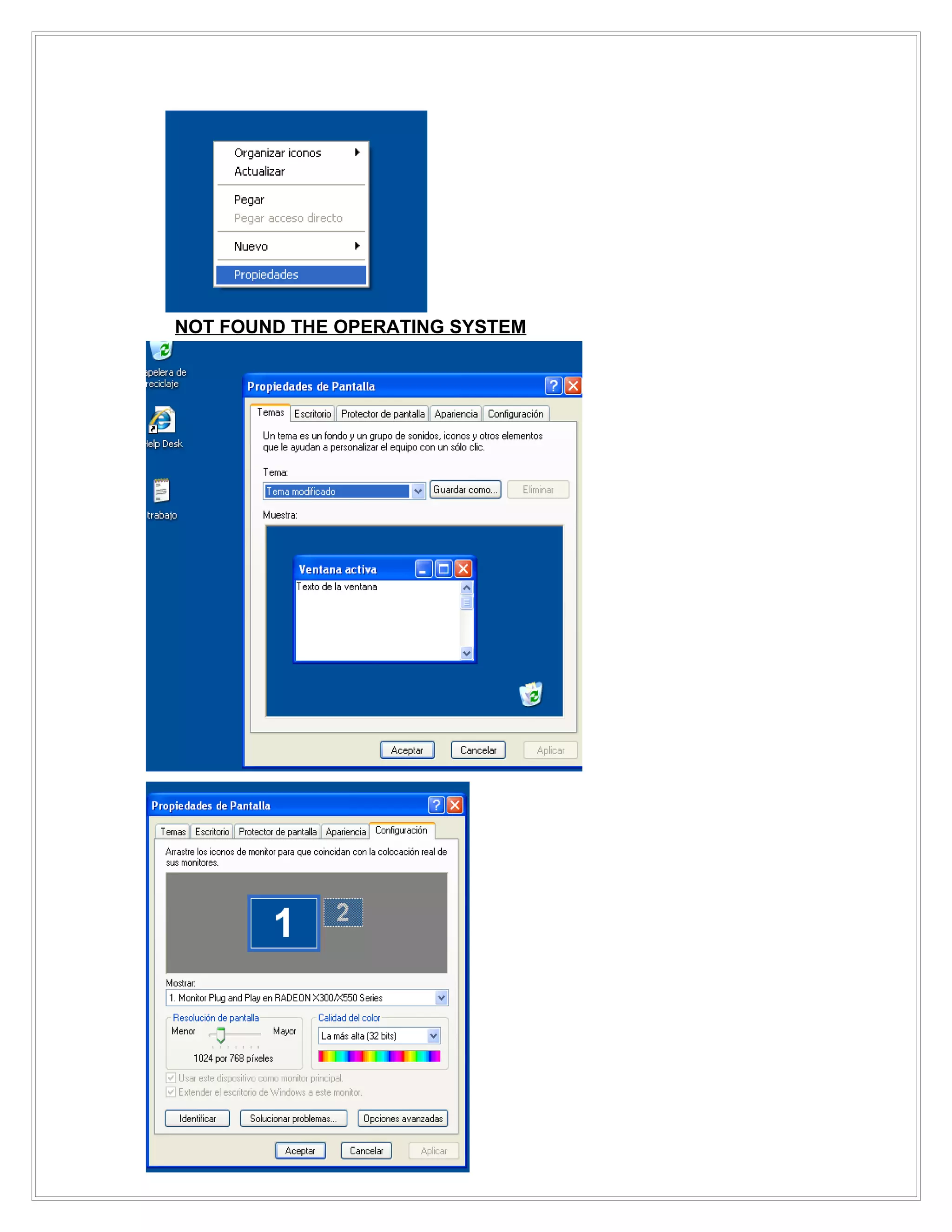 NOT FOUND THE OPERATING SYSTEM
 