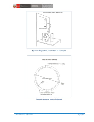 Manual de Ensayo de Materiales Página 281
Figura 4: Dispositivo para indicar la exudación
Figura 5: Disco de bronce fosforado
 