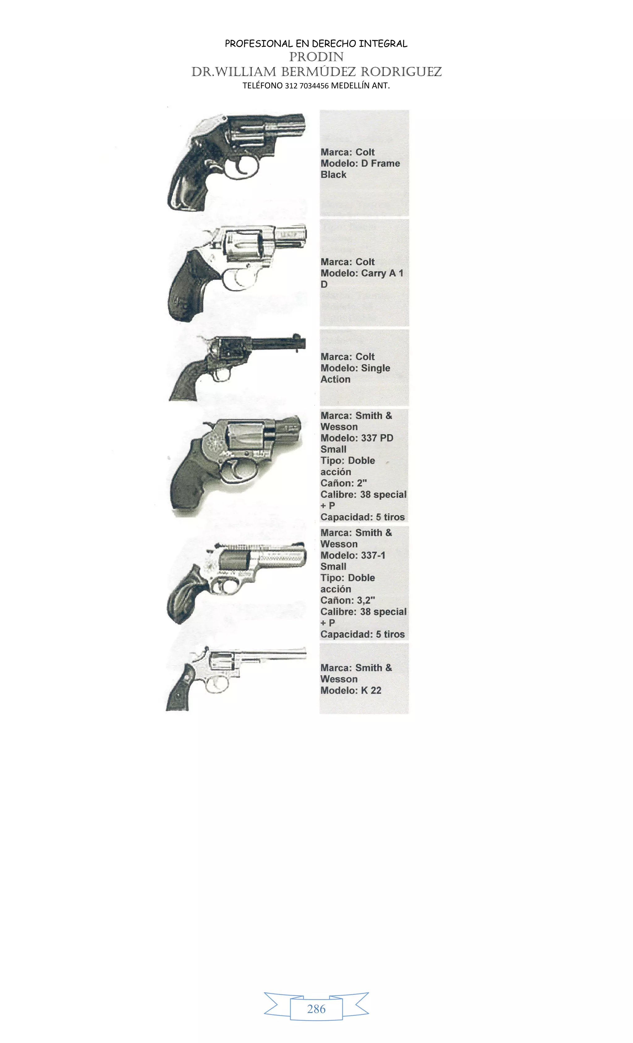 PROFESIONAL EN DERECHO INTEGRAL
PRODIN
DR.WILLIAM BERMÚDEZ RODRIGUEZ
TELÉFONO 312 7034456 MEDELLÍN ANT.
286
 