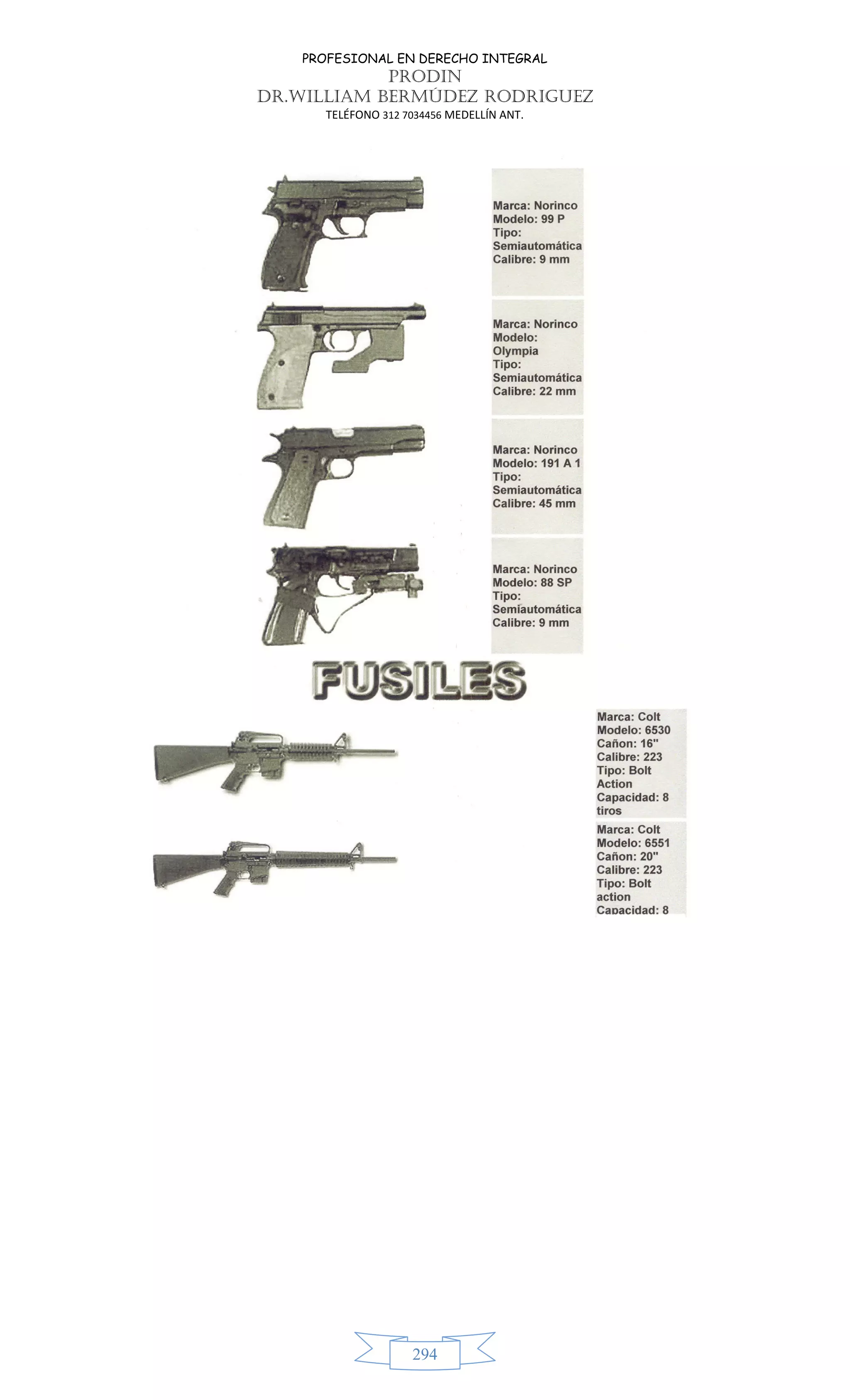 PROFESIONAL EN DERECHO INTEGRAL
PRODIN
DR.WILLIAM BERMÚDEZ RODRIGUEZ
TELÉFONO 312 7034456 MEDELLÍN ANT.
294
 
