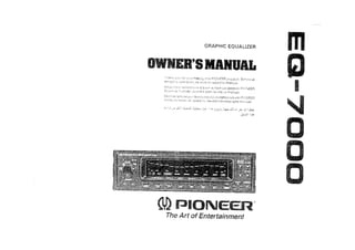Manual equalizador pioneer eq7000 (ingles)