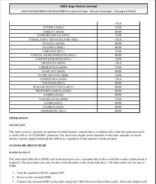 Manuales de reparaciones jeep compass y patriot limited 2007-2009