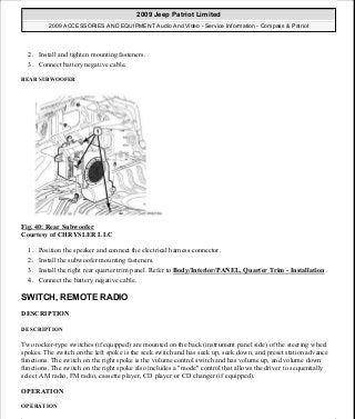 Manuales de reparaciones jeep compass y patriot limited 2007-2009