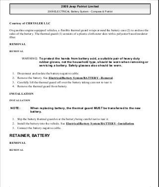 Manuales de reparaciones jeep compass y patriot limited 2007-2009