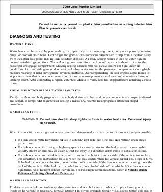 Manuales de reparaciones jeep compass y patriot limited 2007-2009