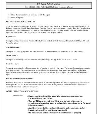 Manuales de reparaciones jeep compass y patriot limited 2007-2009