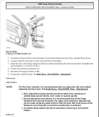 Manuales de reparaciones jeep compass y patriot limited 2007-2009