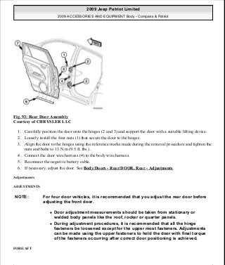 Manuales de reparaciones jeep compass y patriot limited 2007-2009
