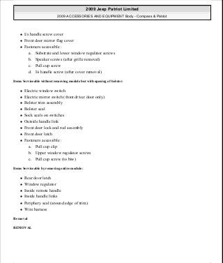 Manuales de reparaciones jeep compass y patriot limited 2007-2009