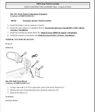 Manuales de reparaciones jeep compass y patriot limited 2007-2009