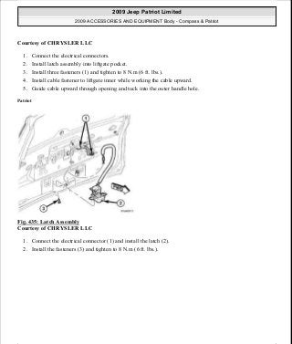 Manuales de reparaciones jeep compass y patriot limited 2007-2009