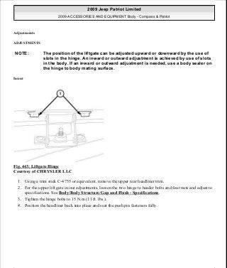 Manuales de reparaciones jeep compass y patriot limited 2007-2009