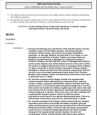Manuales de reparaciones jeep compass y patriot limited 2007-2009