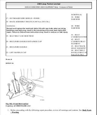 Manuales de reparaciones jeep compass y patriot limited 2007-2009