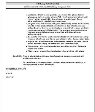 Manuales de reparaciones jeep compass y patriot limited 2007-2009