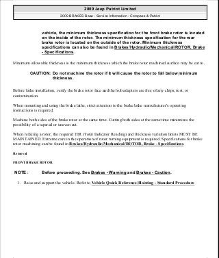 Manuales de reparaciones jeep compass y patriot limited 2007-2009