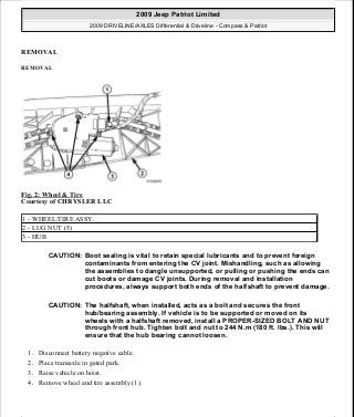 Manuales de reparaciones jeep compass y patriot limited 2007-2009