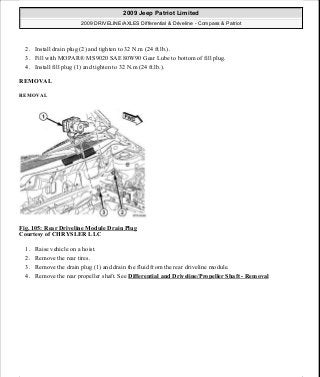 Manuales de reparaciones jeep compass y patriot limited 2007-2009