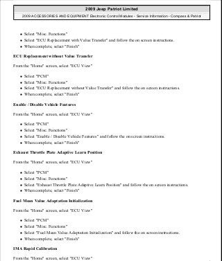 Manuales de reparaciones jeep compass y patriot limited 2007-2009