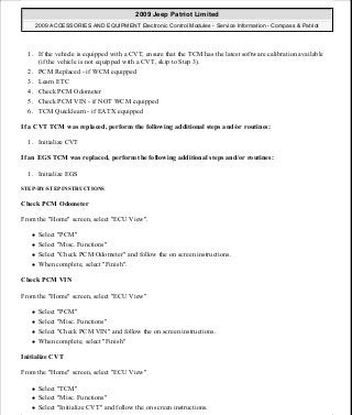 Manuales de reparaciones jeep compass y patriot limited 2007-2009