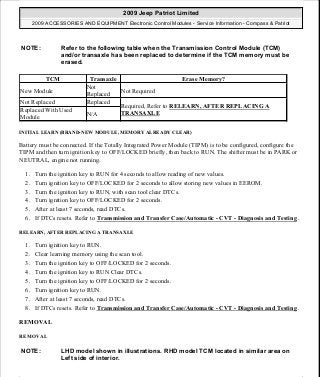 Manuales de reparaciones jeep compass y patriot limited 2007-2009