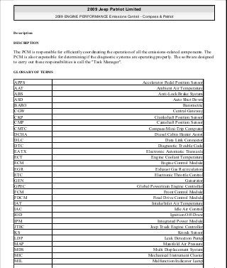 Manuales de reparaciones jeep compass y patriot limited 2007-2009