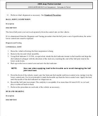 Manuales de reparaciones jeep compass y patriot limited 2007-2009