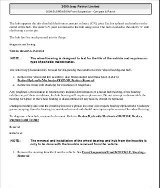 Manuales de reparaciones jeep compass y patriot limited 2007-2009
